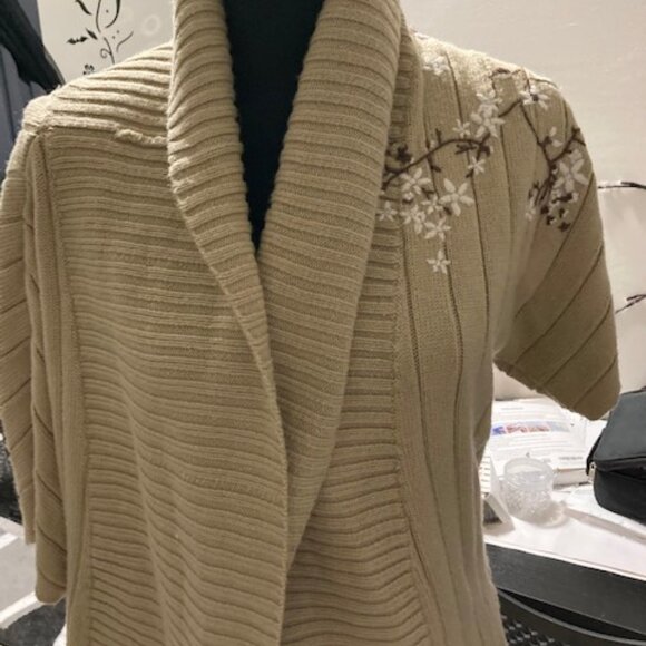 Vintage PacSun Knit Short Sleeve Open Sweater - Picture 2 of 5